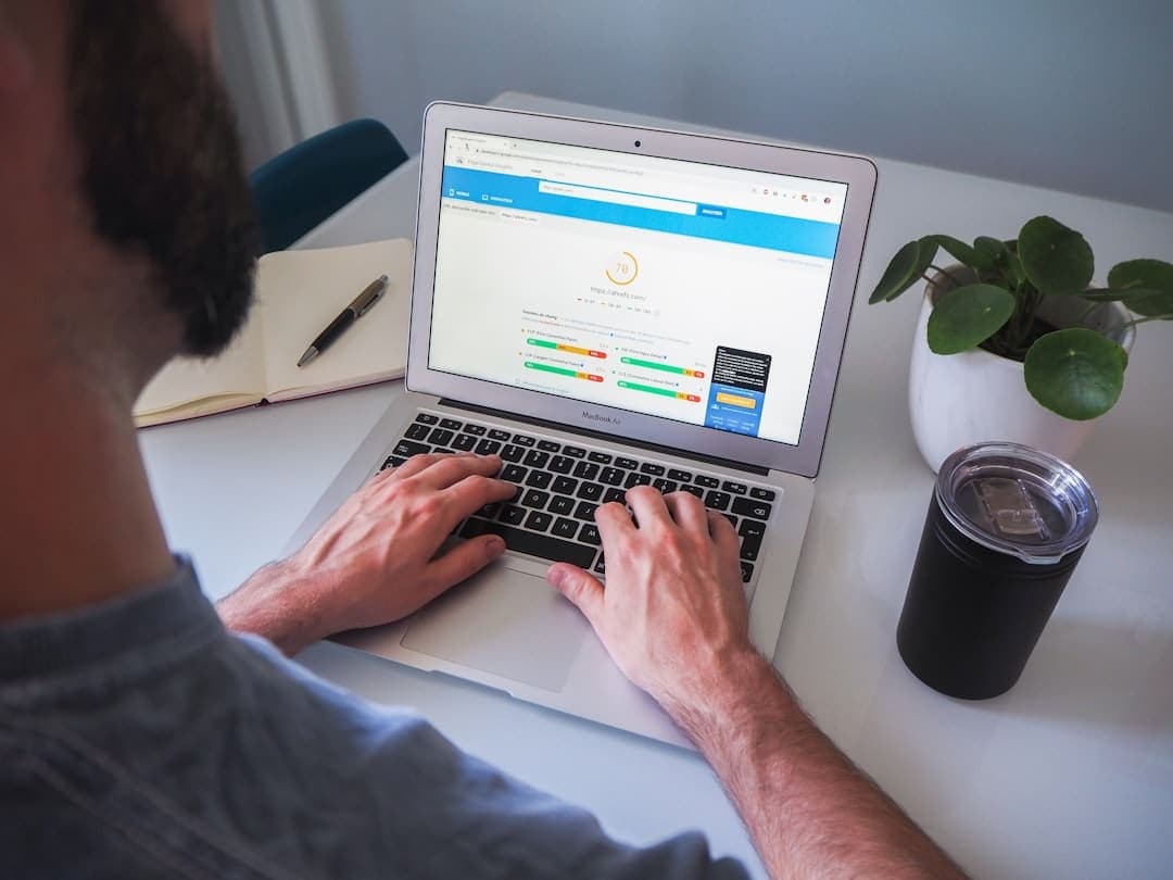 Website loading time and performance concept
