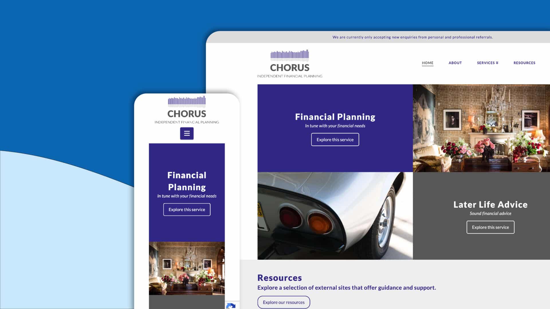 Chorus Financial Planning homepage
