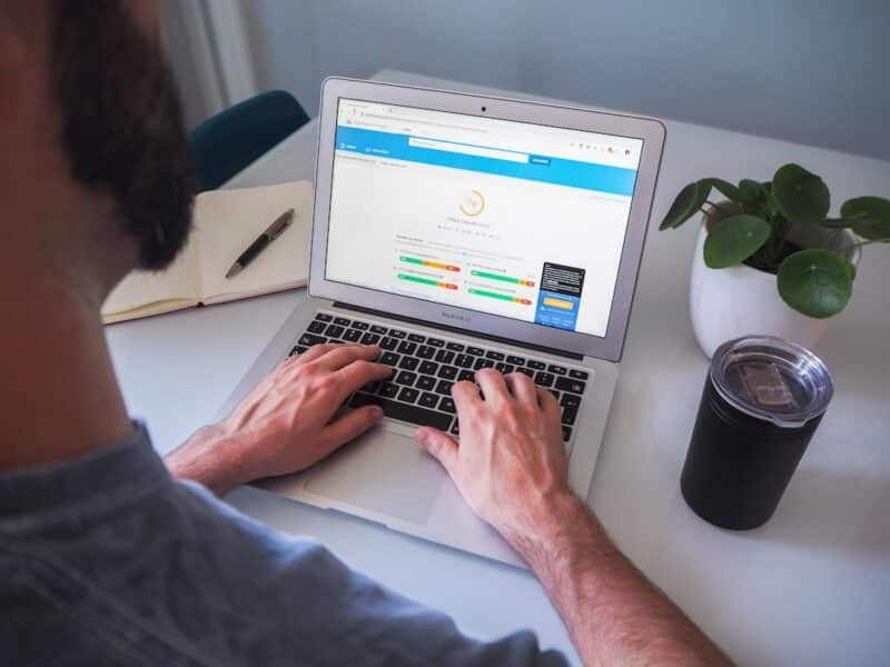 Website loading time and performance concept